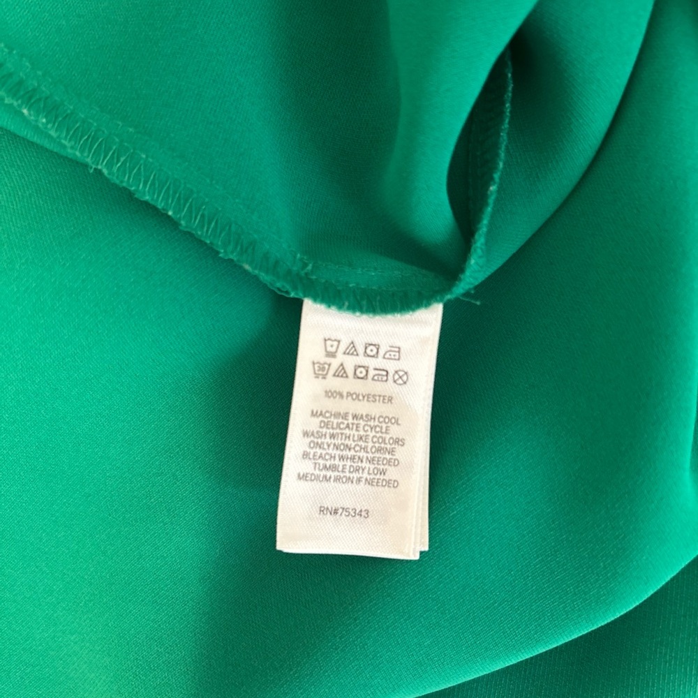 Adrienne Vittadini Emerald Short Sleeve Midi Back Zip Up Dress ☘️ - Picture 8 of 9